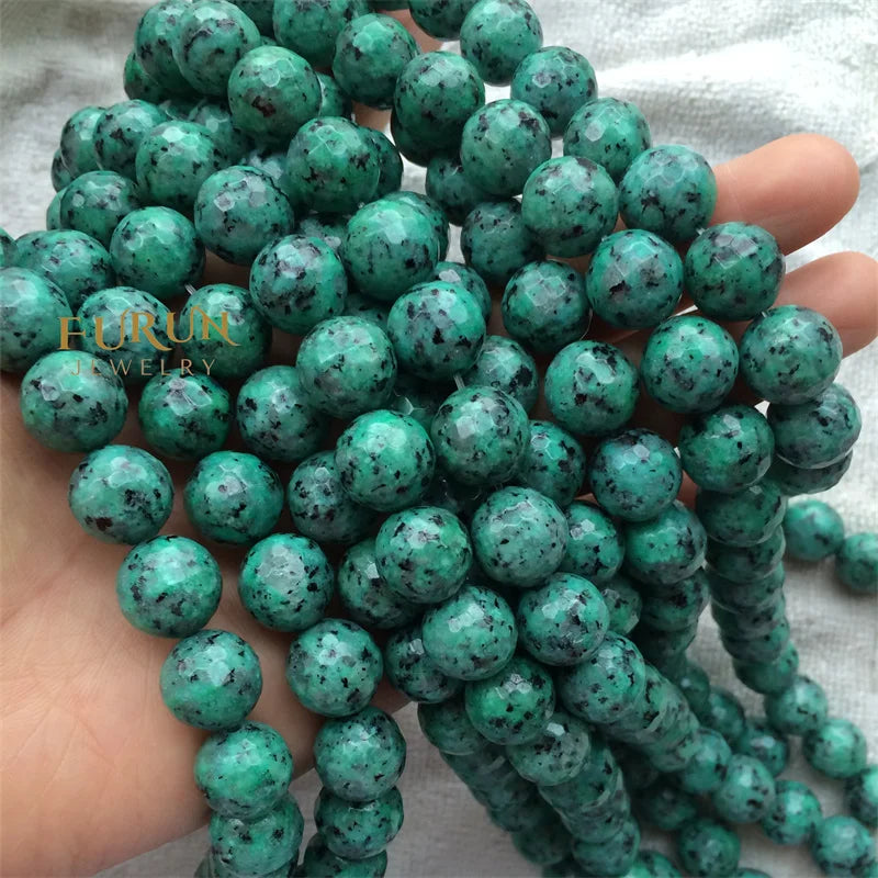 Wholesale Natural 14mm  Faceted Round Loose Beads For Jewelry Making DIY Bracelets Necklace