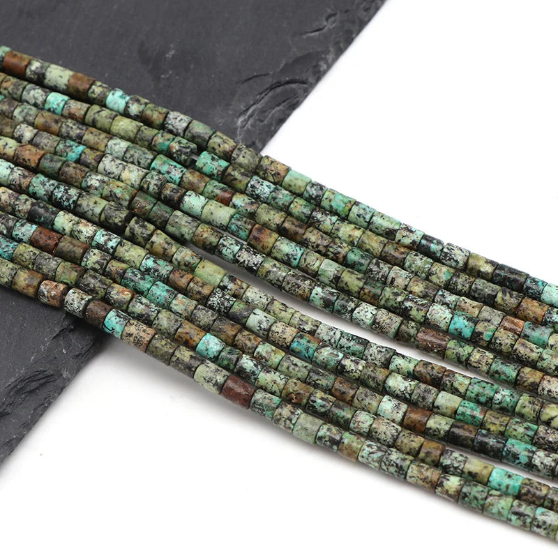 Wholesale 4x4mm Cylindrical Crystal/Agate/Tiger Eye/Amazonite Tube Natural Stone Loose Beads For Bracelet