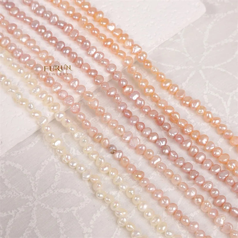 4.5-5mm Small Baroque Pearl Bead White purple gold pink freshwater Pearl irregular nugget Beads for jewelry making