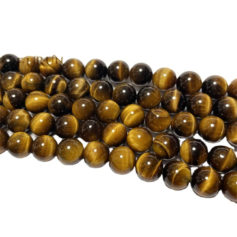 Natural Yellow Tiger Eye Smooth Round Beads 4mm 6mm 8mm 10mm 12mm Healing Gemstone Jewelry Making Loose Beads