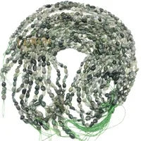 Natural Moss Agate Gemstone Beads Nuggets Free Size Chips  Beads for DIY Jewelry Making Beads