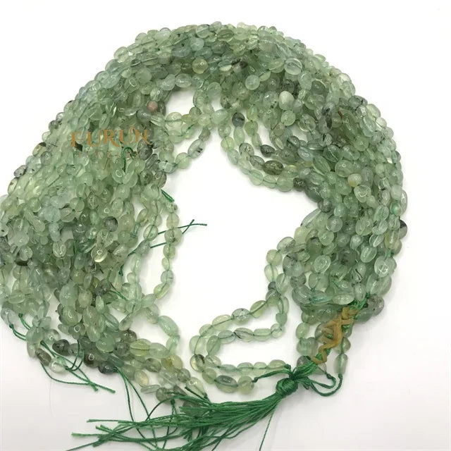 Natural prehnite Gemstone Beads Nuggets Free Size Chips  Beads for DIY Jewelry Making Beads