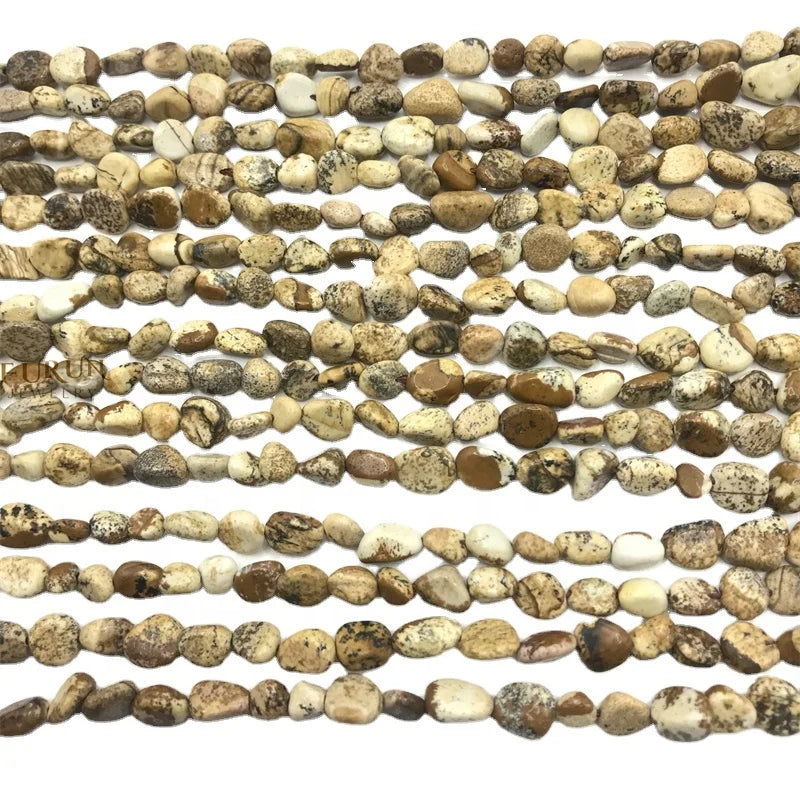 Natural picture jasper Gemstone Beads Nuggets Free Size Chips  Beads for DIY Jewelry Making Beads