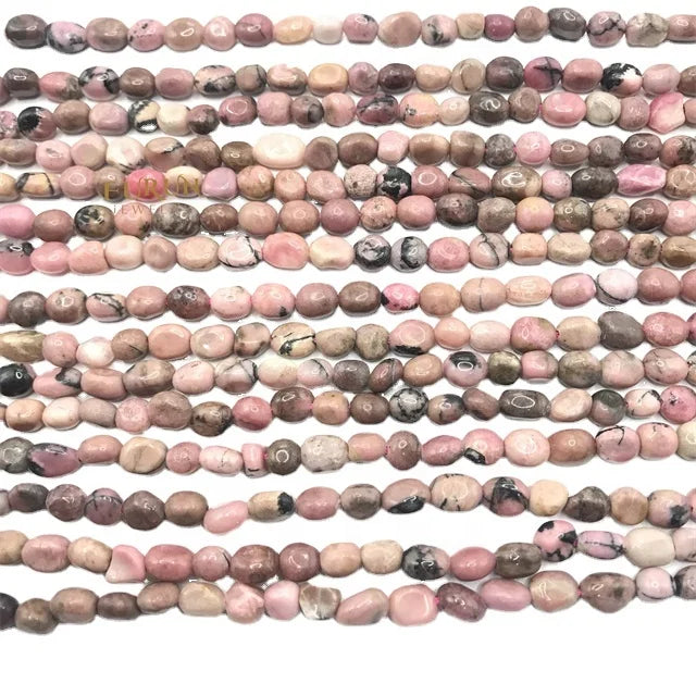 Natural black line rhodonite Gemstone Beads Nuggets Free Size Chips  Beads for DIY Jewelry Making Beads