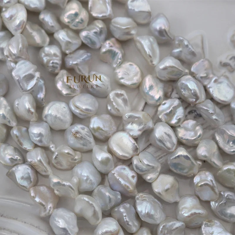 7-11mm White Natural freshwater Pearl Crushed Sliver Beads irregular nugget Luxe Luster Baroque Pearl Bead for Jewelry making