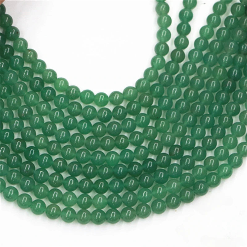 Natural Green Aventurine Gemstone Bead Wholesales Round Loose Stone Beads For Bracelet Jewellery Making