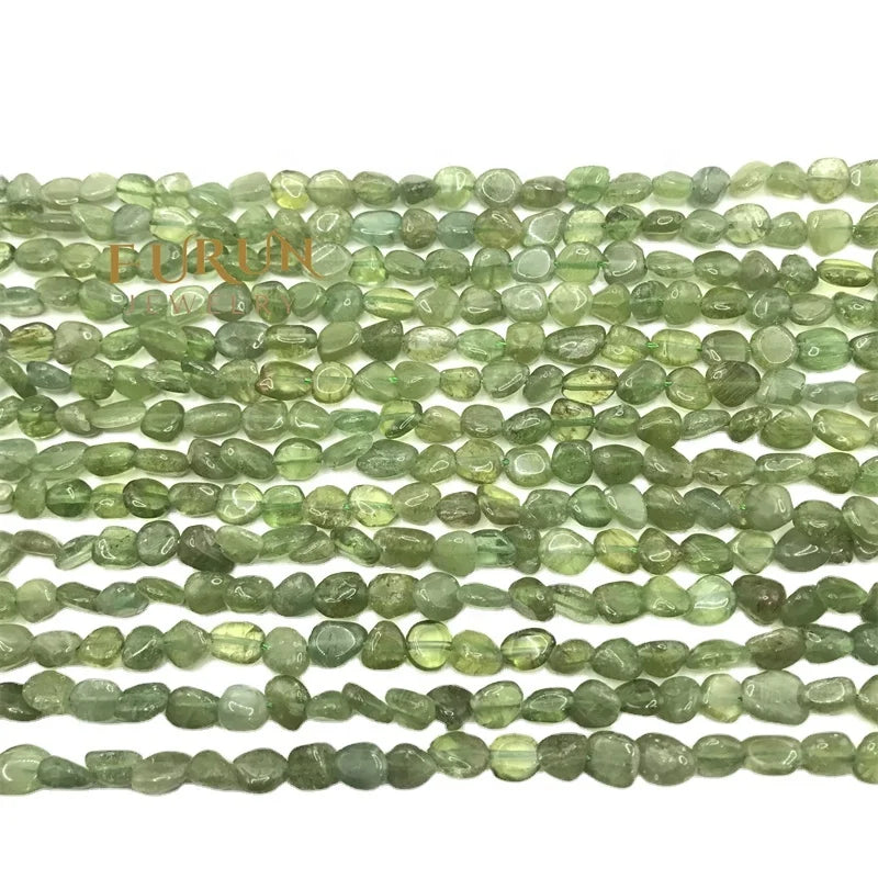 Natural green apatite Gemstone Beads Nuggets Free Size Chips  Beads for DIY Jewelry Making Beads