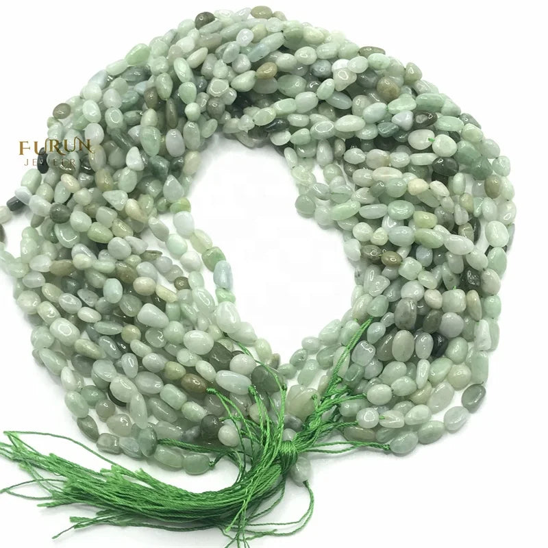 Natural myamar  jade Gemstone Beads Nuggets Free Size Chips  Beads for DIY Jewelry Making Beads