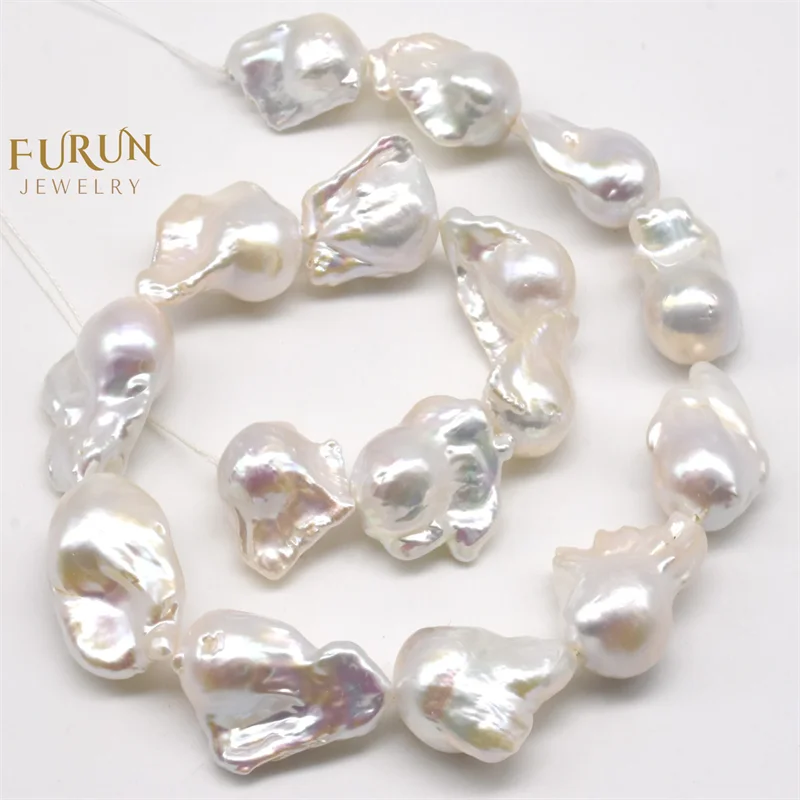 Beautiful Lustrous Natural White Baroque Pearl Beads, High Luster Genuine Natural Irregular White Baroque Pearls