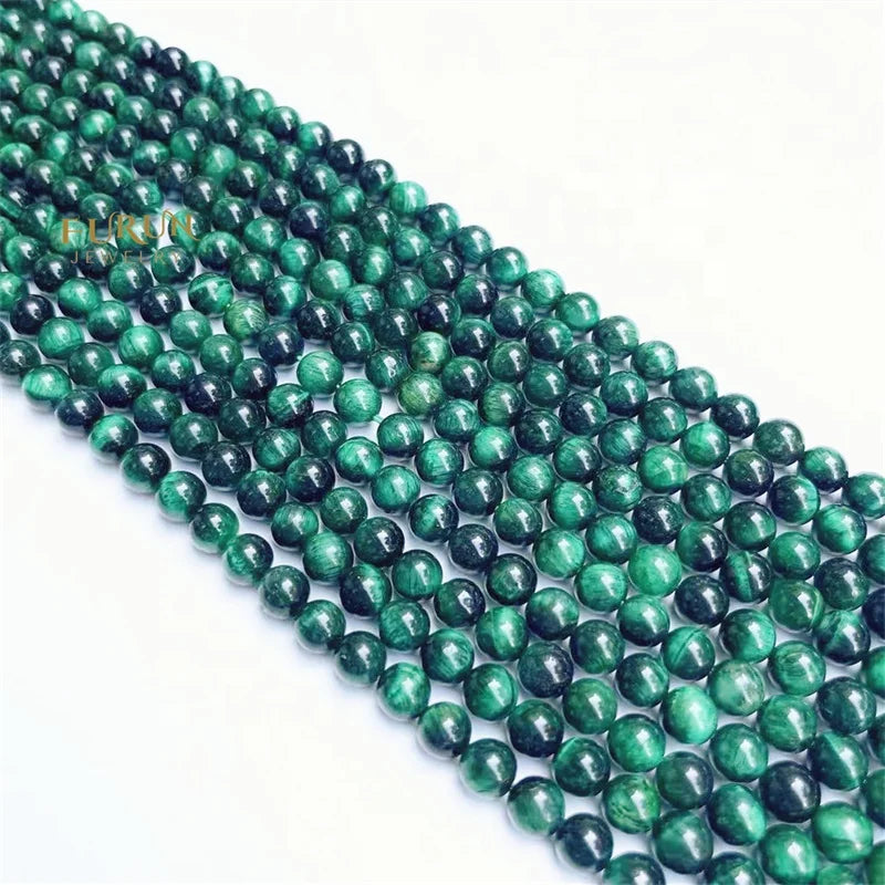 Natural Green Tiger Eye Smooth Round Beads 4mm 6mm 8mm 10mm 12mm colorful Tiger Eye Healing Gemstone Jewelry Beads