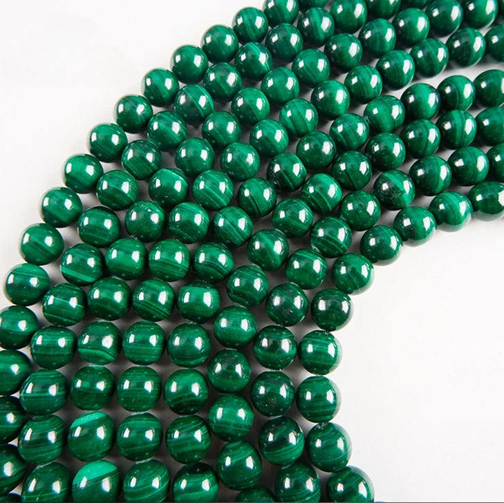 Wholesale Natural 6mm 8mm10mm Size Gemstone Loose Stone Beads Green Malachite Beads for Jewelry Making