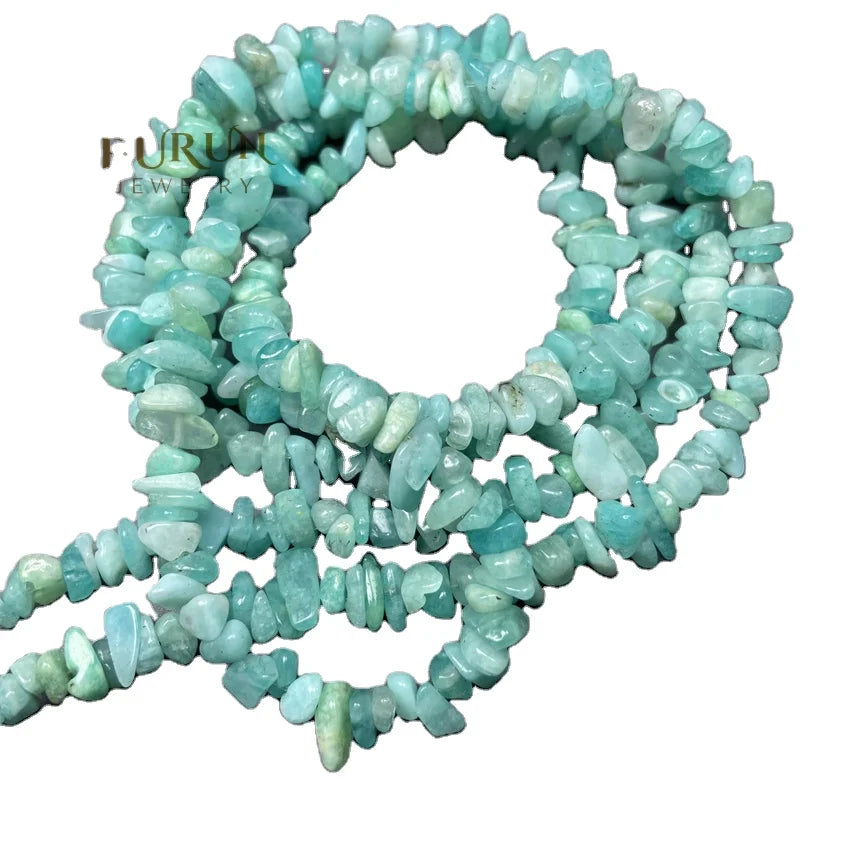 Blue Amazonite Tiny Chips Beads 80cm length Natural Healing Gemstone irregular tumbled stone beads for  necklaceJewelry makining