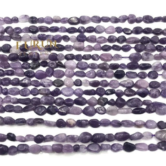 Natural purple mica and lepidolite Gemstone Beads Nuggets Free Size Chips  Beads for DIY Jewelry Making Beads