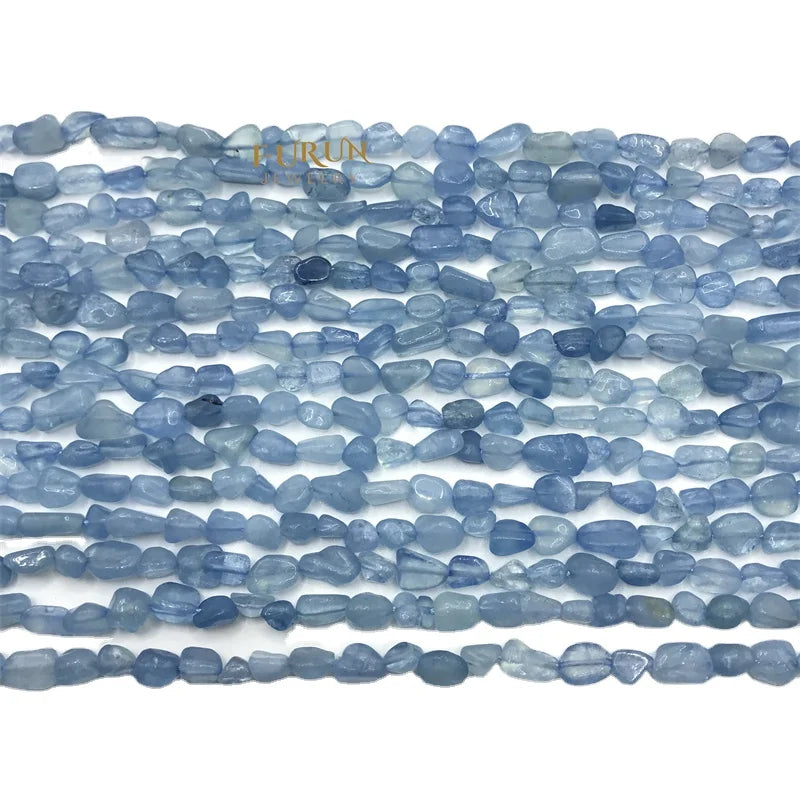 Natural blue aquamarine Gemstone Beads Nuggets Free Size Chips  Beads for DIY Jewelry Making Beads