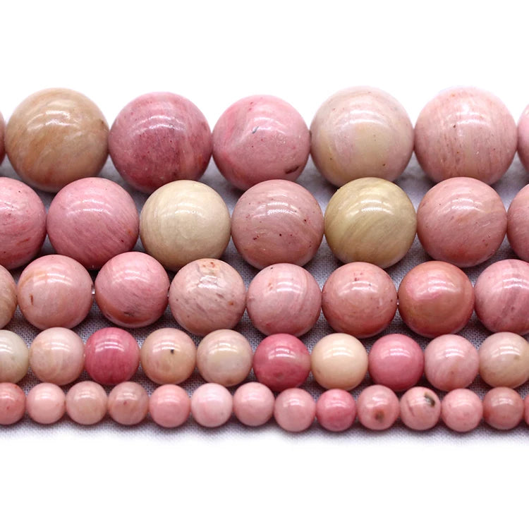 Natural Pink Rhodonite Smooth Round Gemstone Beads Strand Order Online at Wholesale Dealer Price from Supplier