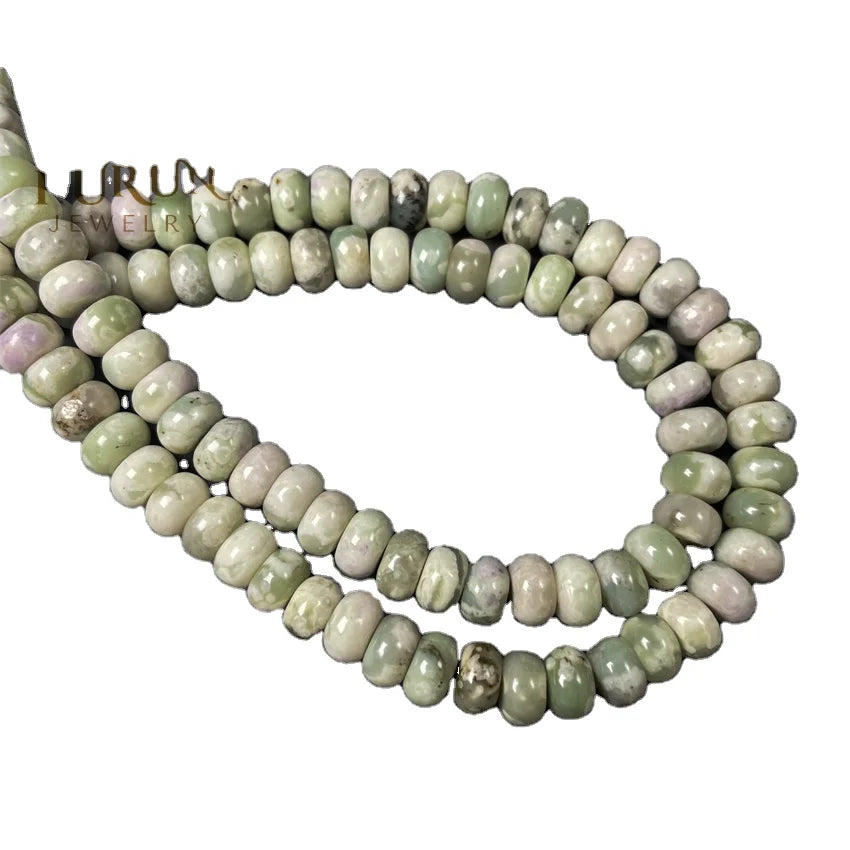 Natural Lucky Jade wheel beads 4x8mm Loose Beads, Green Semiprecious Gemstone roundel Beads Spacer for Jewelry making