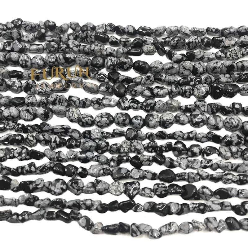 Natural snowflake stone Gemstone Beads Nuggets Free Size Chips  Beads for DIY Jewelry Making Beads